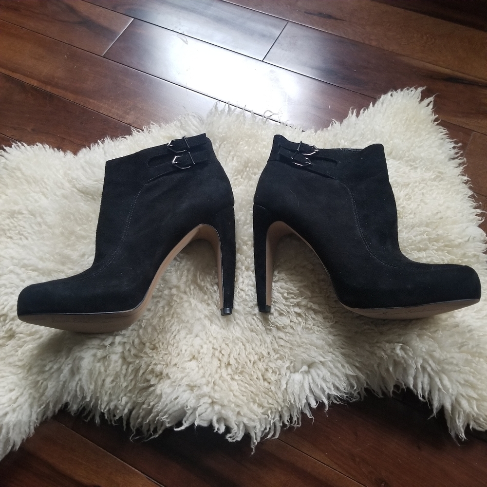Sam Edelman "Kit" Black Suede Booties - Picture 8 of 8